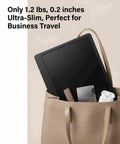 11.6 Inch HD Laptop Screen Extender With 360 Degree Swivel And 270 Degree Flip fits in a beige handbag for travel