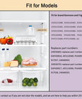 Image showing Upgraded Fridge Drawer Slide Rails For Kenmore And Frigidaire Refrigerators with food items in fridge.