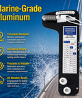 Sailboat Rigging Tension Gauge With Pro Grade Five Percent Accuracy For Three Sixteenth Inch Seven Thirty Second Inch And One Quarter Inch Wire Rope Precision Tension Meter For Standing Rigging Regatta Ready Boat Accessory, marine-grade aluminum