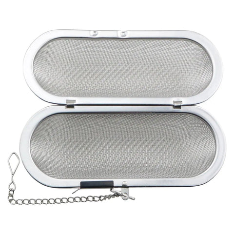 Heavy Duty Stainless Steel Ultrasonic Cleaning Baskets With Bulletproof Fine Mesh Bottoms To Secure Tiny Parts And Get Your Jewelry Watch Movements Looking Mint Without The Hassle, open view.