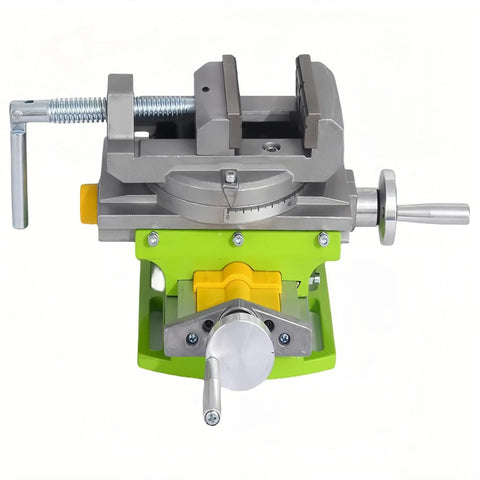 Cross Slide Drill Press Vise With 2 Way X Y Travel Benchtop Clamp Portable Table Drill Press Vise 90 Degree Rotary Table And Integrated Angle Scale