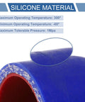 32mm ID Silicone Hose End Cap 1-1/4 Inch With 4-Ply Polyester Wrap, Blue exterior and red interior close-up view