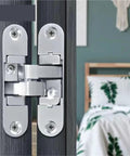 Hidden Cross Hinge Invisible Door System With Three Dimensional Adjustable 180 Degree Flat Folding Wooden Hinge for large right door