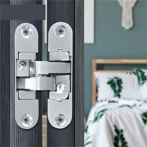 Heavy Duty Hidden Door Hinge For Sleek Invisible Panels With Three D Adjustability And Smooth One Eighty Degree Flat Folding for elegant wood panel doors.