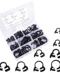 Heavy Duty Ratcheting Hose Clamp Set 6.1 To 26.1 Mm Adjustable Nylon Plastic Double Snap Grip 8 Size Kit With 68 Pieces