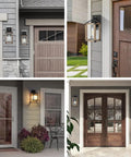 Easy Weatherproof Dusk To Dawn Outdoor Wall Light With Photocell Sensor Brown Exterior Lantern on various porches