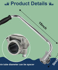 Two Pack Ergonomic Trimmer Handle Set With Bracket Clamp For Aluminum Lawn Trimmers, 15-inch curved design