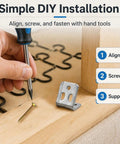 Simple DIY installation of Killer Heavy Duty Upholstery Spring Clips Kit 50 Piece Couch Sofa Repair Set with screw and brackets.