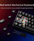 Compact 60 Percent Wired Mechanical Gaming Keyboard With 68 Keys And Separate Arrow Layout Thick Tactile Switches Deliver Straight Fire Typing Vibes Tight Black Chassis