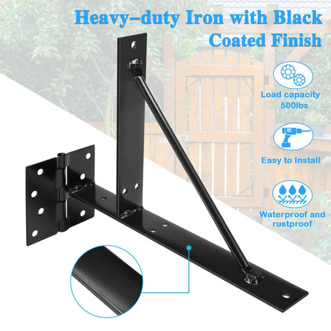 Heavy Duty Fence Gate Kit No Sag With Adjustable 2x4 Frame For Wooden Fences Gates Windows And Sheds Anti Sag Brackets And Heavy Duty Hinges Supports Up To 1000 Lbs For Easy Alignment And Long Lasting Performance