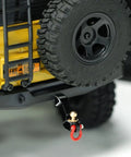 Aluminum Drop Hitch Receiver For 1 By 18 RC Crawler Upgrade Part For FCX18 FMS 2 Piece Set CNC Machined With Red Tow Hook