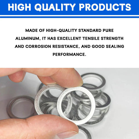 Top Tier 20 Pack Aluminum Oil Drain Plug Gasket Washers M14 Crush Kit Fits Honda Accord Civic Ridgeline And Acura Models For Smooth Sealing Drip Proof Car Care Upgrade, 22mm washer