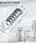 Heavy Duty Exhaust Manifold Bolts Kit With Shock Absorbing Springs For M10X1.5 Exhaust Gaskets, product size diagram
