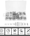 Durable 200 Piece Steel Spring Assortment Set With Extension And Compression Springs Kit Perfect For Heavy Duty Industrial Repairs And Cool DIY Projects To Fix Stuff Fast, organized case