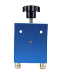 Premium Pocket Hole Jig Kit Featuring Adjustable 15 Degree Drill Guide And Dual Scale Slider, blue aluminum clamp.