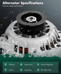 100 Amp 12V High Output Alternator for Chevy S10 2.2L 1998 to 2003 and GMC Sonoma 2.2L 1998 to 2003 CW S6 Pulley Replacement