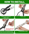 How to install Heavy Duty Rotary Wheel Lawn Edger With Adjustable 23.6 To 67 Inch Length, Stainless Steel Handle And Sharp Serrated Blades