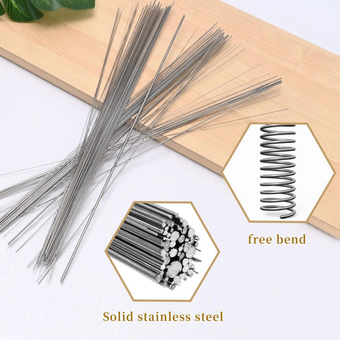 Stainless steel spring wire set, 104 pcs, 40 cm, 304 stainless, 12 gauges for DIY crafts