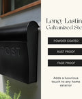 Heavy Duty Galvanized Wall Mount Mailbox Waterproof And Rust Resistant For Secure Mail And Small Package Storage mounted outdoors