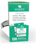 70 Percent Isopropyl Alcohol Wipes Individually Wrapped Sachets For Electronics And Tech Gear Dispensing Box 100 Count Pack