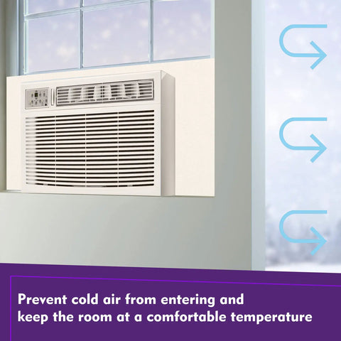Full Surround Window AC Insulation Foam Side Panels For Air Conditioner Units, 39 Inch Width Indoor Window Seal Kit Cover