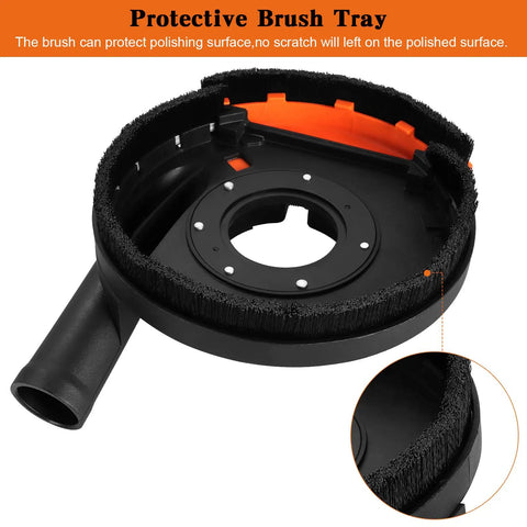 7 Inch Dust Shroud For Angle Grinder Heavy Duty Surface Grinding Dust Capture Fits 70 To 76mm Front Covers On Most 7 Inch Grinders Vacuum Ready