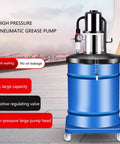 Portable Grease Pump With Oil Water Separator And Explosion Proof Tubing 80 to 1 Air Operated Lubrication Gun For 5 Gallon Drums 0.85 L/min featuring a blue 40L capacity grease pump with a high-pressure design.