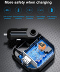 Game Changer 36W Fast Charger With Straight Up Dual Usb C And Universal Usb A Ports For Phones Tablets And Earbuds Compact Wall Car Adapter showing internal circuit board with protection features.