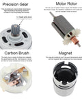 RS550 DC Motor 8.2mm Gear 14 Teeth Micro Motor 21V 28000RPM components: precision gear, motor rotor, carbon brush, magnet