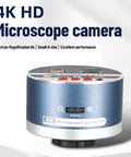 4K Compact Microscope Camera With 8X Magnification, CS Lens Mount, HD Video Output, and Button or Remote Control