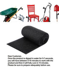Fiberglass Repair Tape Kit For Quick Curing DIY Fix It Jobs On PVC Pipes Wood Handles Exhausts Dock Posts And More Heavy Duty Winding Tape 181 In Long By 4.02 In Wide 0.02 In Thick Black, roll unwrapped on white background.