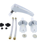 Two Handle Garden Tub Faucet Chrome For Mobile Home And RV With Separate Hot And Cold Controls 2.5 GPM Flow Easy Install