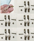 Five Packs Of Two Micro Hinges Ten Piece Miniature Puppet Hinge Set For Ball Socket Wrist Knee And Elbow Joints Stop Motion Animation Armature Includes Ten Screws For Puppet Pros And Model Makers. 16mm silver metal hinges with screws