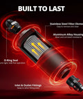 Inline Fuel Filter 10 Micron With 6AN 8AN 10AN Adapters And Bracket Clamp 50mm Universal Fit Aluminum Alloy and Steel