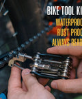 Using 12 In 1 Bike Multitool Kit Lightweight Stainless Steel Bicycle Tool With Hex Key Screwdriver Chain Breaker outdoors