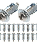 Heavy Duty Hollow Wall Anchor Kit With Zinc Plated Screws For Drywall Wood And Plasterboard Dual Expansion Fasteners For Secure Mounting In Concrete And Exterior Walls 50 Sets, 20-piece set