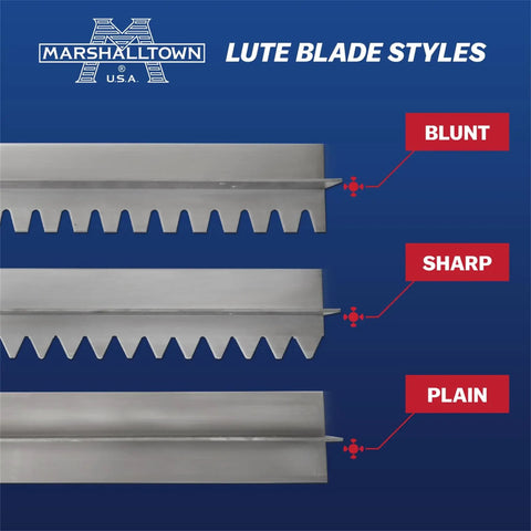 Asphalt Lute Rake With 32 Inch Blade And 72 Inch Lightweight Aluminum Handle With T Connector showing blunt, sharp, plain edges