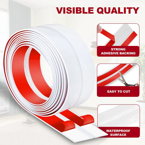 Reliable White Peel And Stick Wall Corner Protectors Featuring Dead Simple Self Adhesive Backing For Rock Solid Edge Guards That Make Drywall Reinforcement A Total Breeze, PVC roll with red backing, easy application.