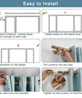Installation guide for One And One Eighth Inch Curtain Rods Telescoping From 144 To 240 Inches With Heavy Duty Iron Rod