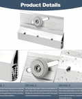 4 Pack M6053 Frameless Shower Door Roller Assemblies with three quarter inch plastic wheels, chrome aluminum bracket close-up