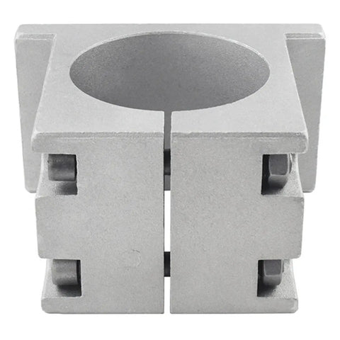 Straight Up Durable Aluminum Cnc Spindle Mount Bracket With 65Mm And 80Mm Dual Bore Holes Comes Ready With M10 Screws for mounting spindles.