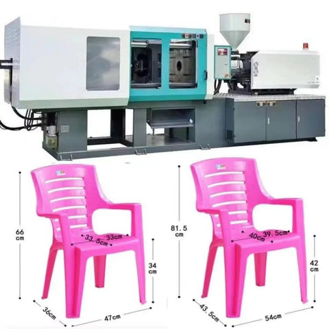 Top Shelf Hydraulic Plastic Injection Molding Machine For Heavy Duty Commercial Production Supporting Multi Material Processing For Office Chairs And Household Goods Manufacturing with pink plastic chairs.