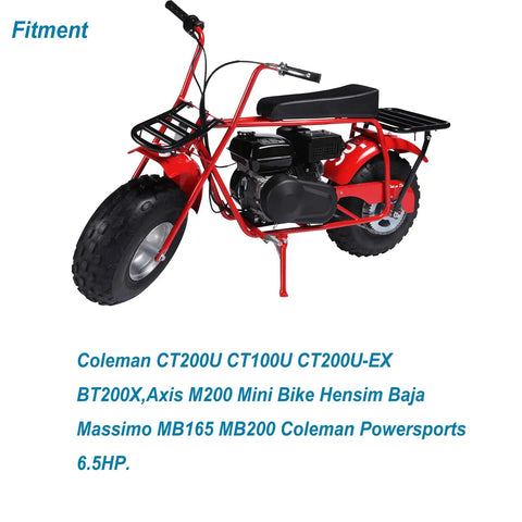 Red mini bike suitable for Coleman CT200U CT100U CT200U EX BT200X Axis M200 Baja MB165 MB200 Massimo 6.5HP models