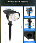 Solar Pathway Lights 2 Pack 38.5 Inch Shepherd Hook Lanterns Waterproof Outdoor Lamps For Garden Path Yard with adjustable solar panels