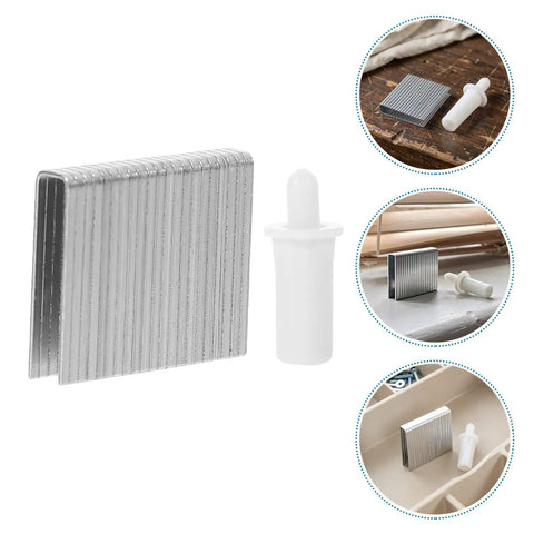 Top Notch Hardwood Shutter Pin Repair Kit Thirty Piece Set includes stainless steel fasteners and plastic tabs for repairs.