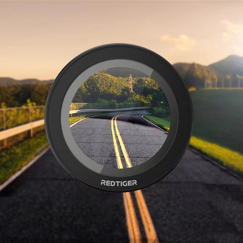 Circular Polarizing Lens CPL for F7N Dash Cam displayed with enhanced road view, reduces glare, boosts color and clarity, easy install