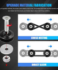 Universal Car Bumper Quick Release Clips Kit With Washers And Screws Front And Rear Bumper Holder Aluminum Alloy Black