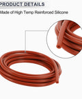 Red silicone vacuum hose for your ride, 15 ft long, visible material and coiled form, high temp heavy duty line.