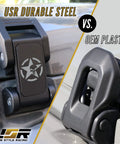 Comparison of Heavy Duty Skull Hood Latch Set For Jeep Wrangler JL 2018 To 2024 And Gladiator JT vs OEM plastic latch