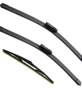 All Weather Three Blade Windshield Wiper Set For NX 2015 To 2021 26 Inch Driver Side, 16 Inch Passenger Side, 12 Inch Rear Top Lock